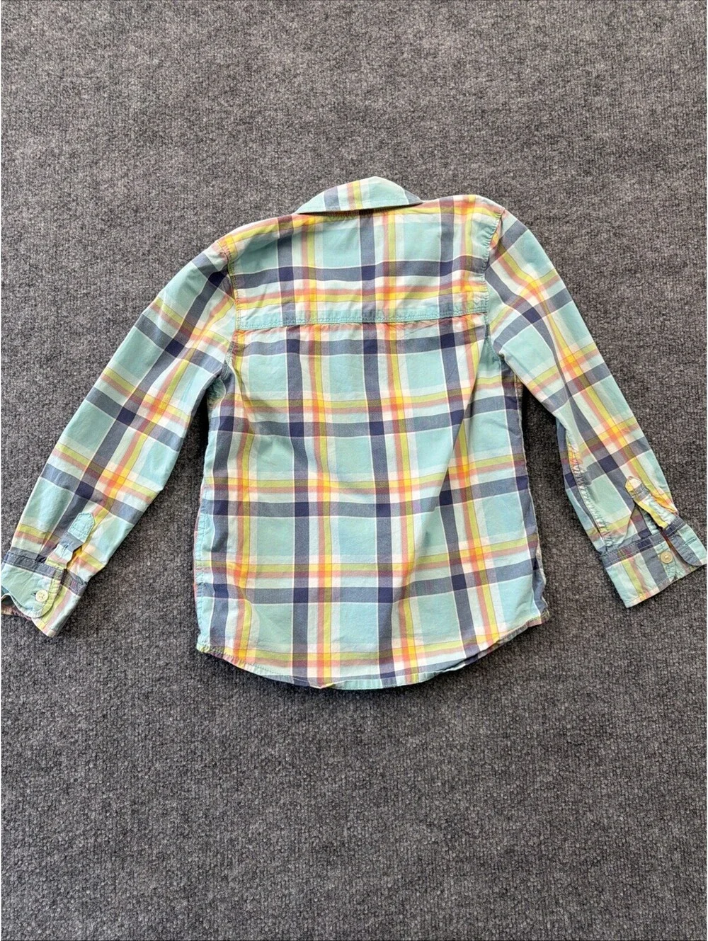 Oshkosh Boys Plaid Long Sleeve Dress Shirt Size 7
